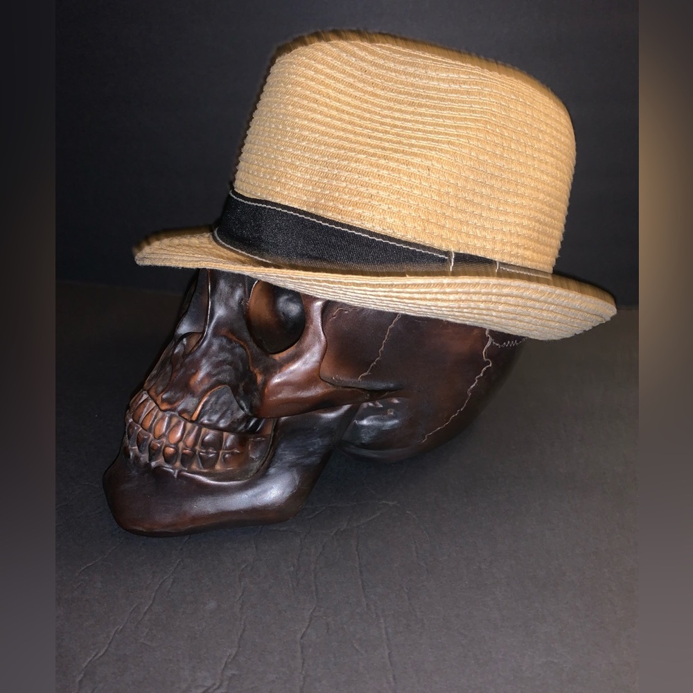 Lidz tan straw style fedora